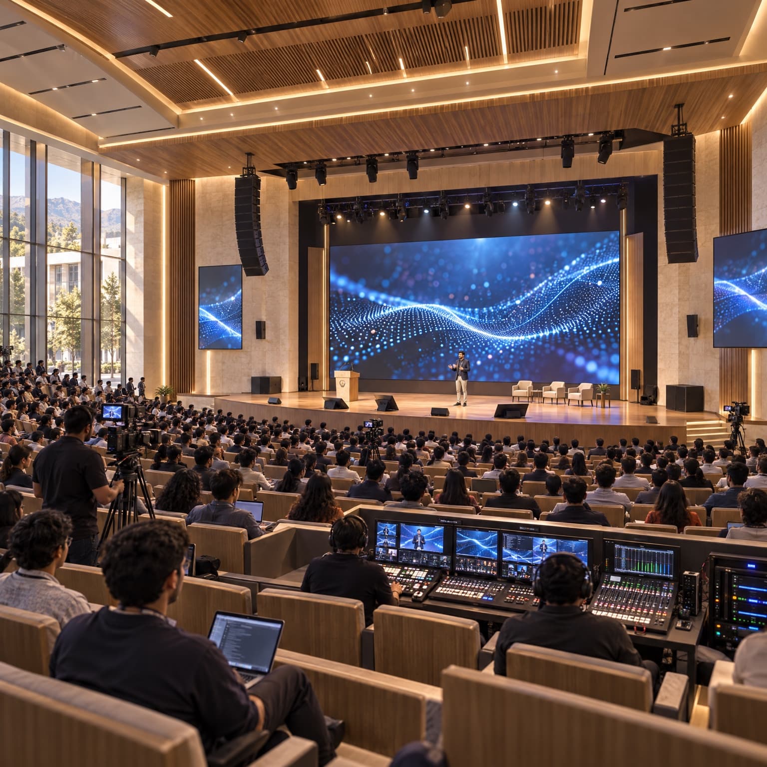 Integrated auditorium audiovisual environment